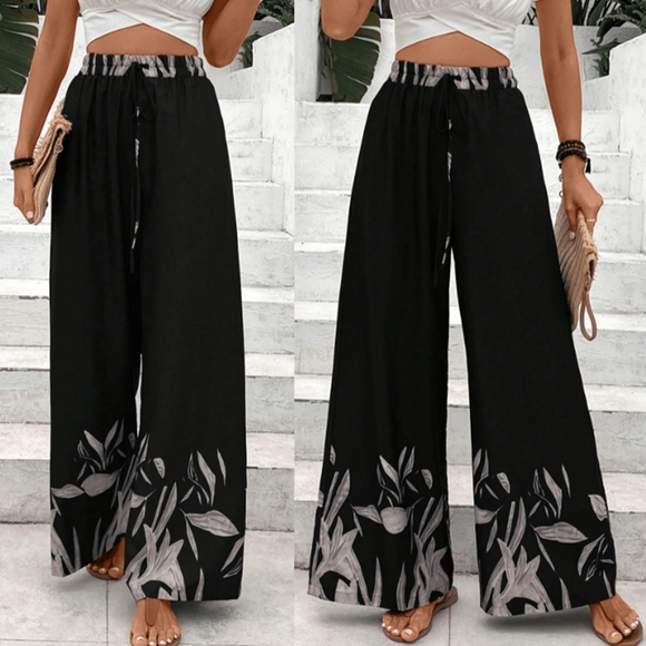 Drawstring High Waist Pants - Picture 1 of 8